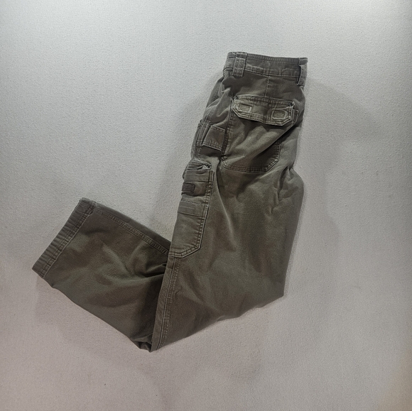Duluth Trading Flex Fire Hose Canvas Cargo Pants 36x34 Brown - Picture 4 of 11